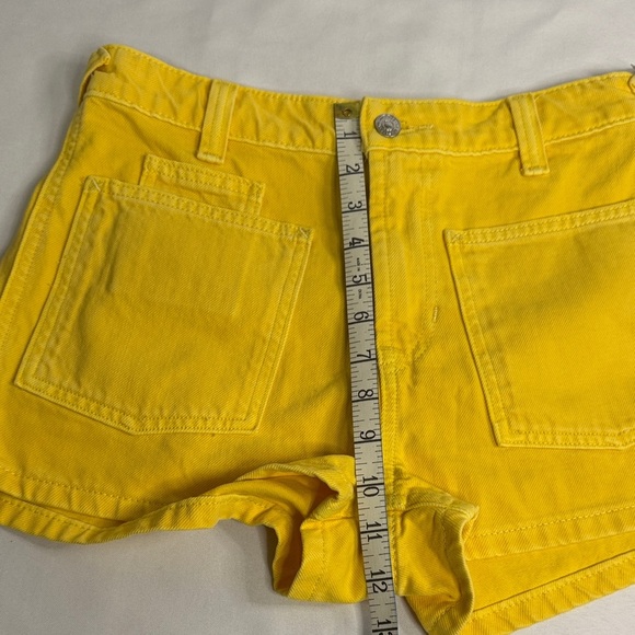 Free People Vibrant Yellow Jean Shorts - Picture 5 of 7